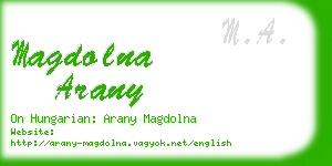 magdolna arany business card